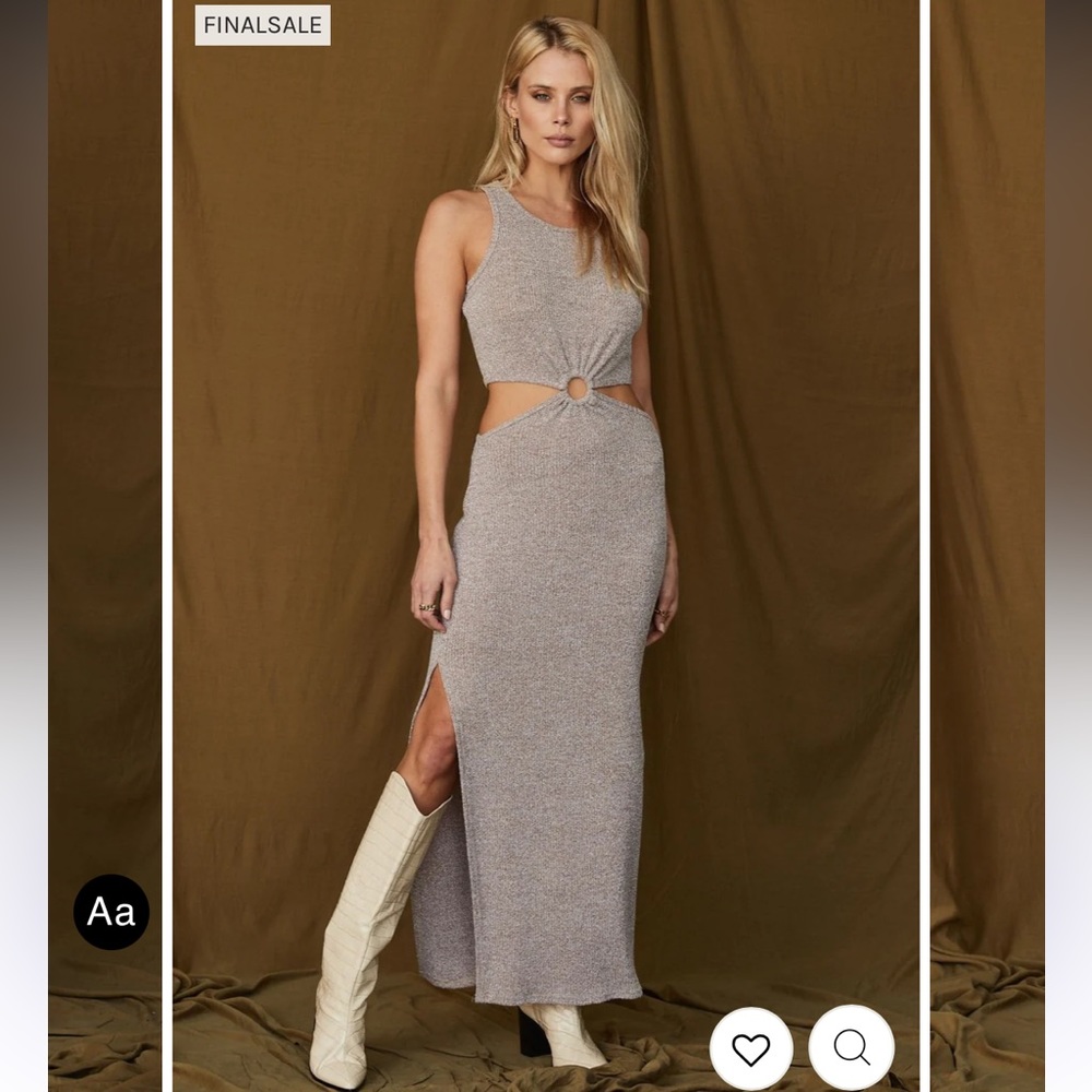12th Tribe Sutton Cocoa Knit Maxi Dress